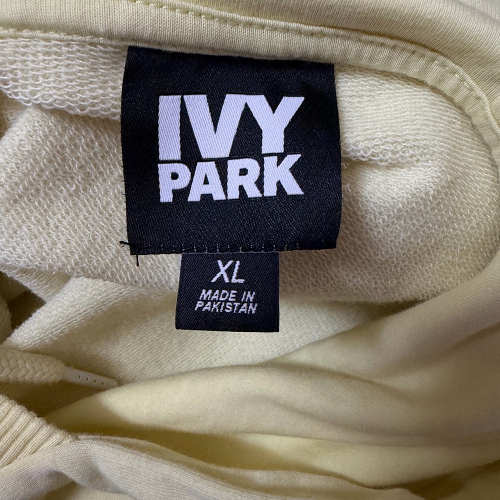 IVY PARK Light Yellow Hoodie Women’s XL Cozy Logo Pullover Sweatshirt - Picture 8 of 9